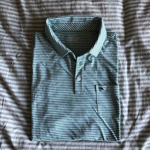 Vineyard vines Edgartown Polo. Green white stripe